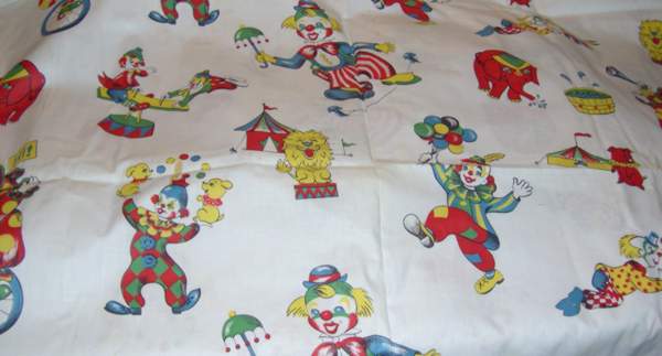 Vintage Circus Characters cotton fabric