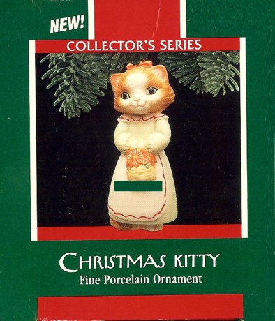 Christmas Kitty - 1st - Kitten in White Dress - 1989