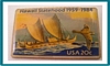 Vintage Hawaii Statehood 20c Laminated Stamp Lapel Pin