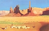 Postcard Monument Valley Totem Pole Navajo Children in Arizona