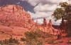Postcard Oak Creek Canyon Red Rock Western Movies Background AZ
