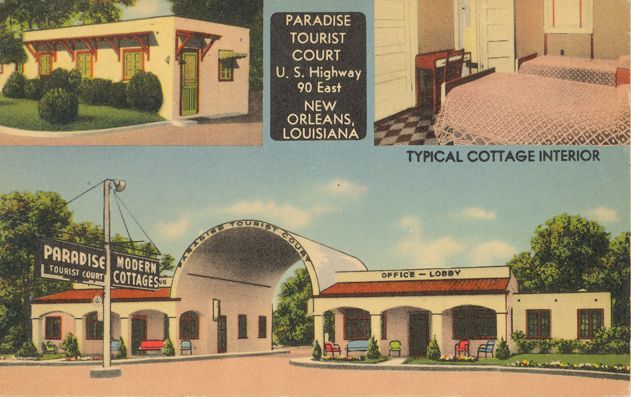 Linen Postcard Paradise Tourist Court Motel New Orleans