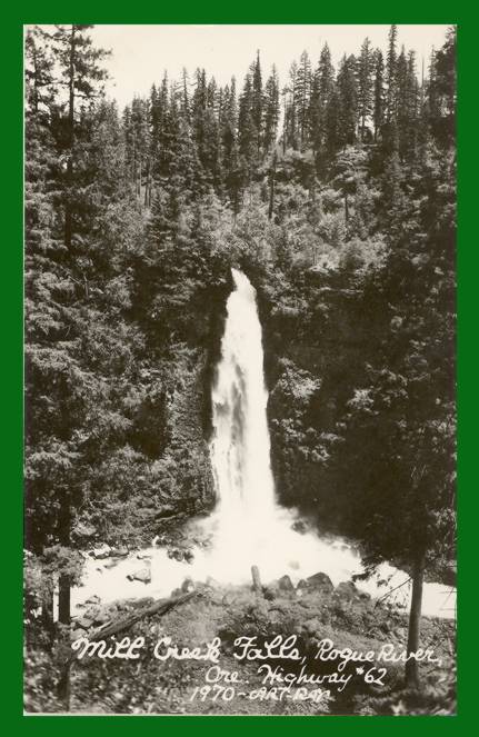 RPPC Art-Ray Postcard Mill Creek Falls Rogue River OR